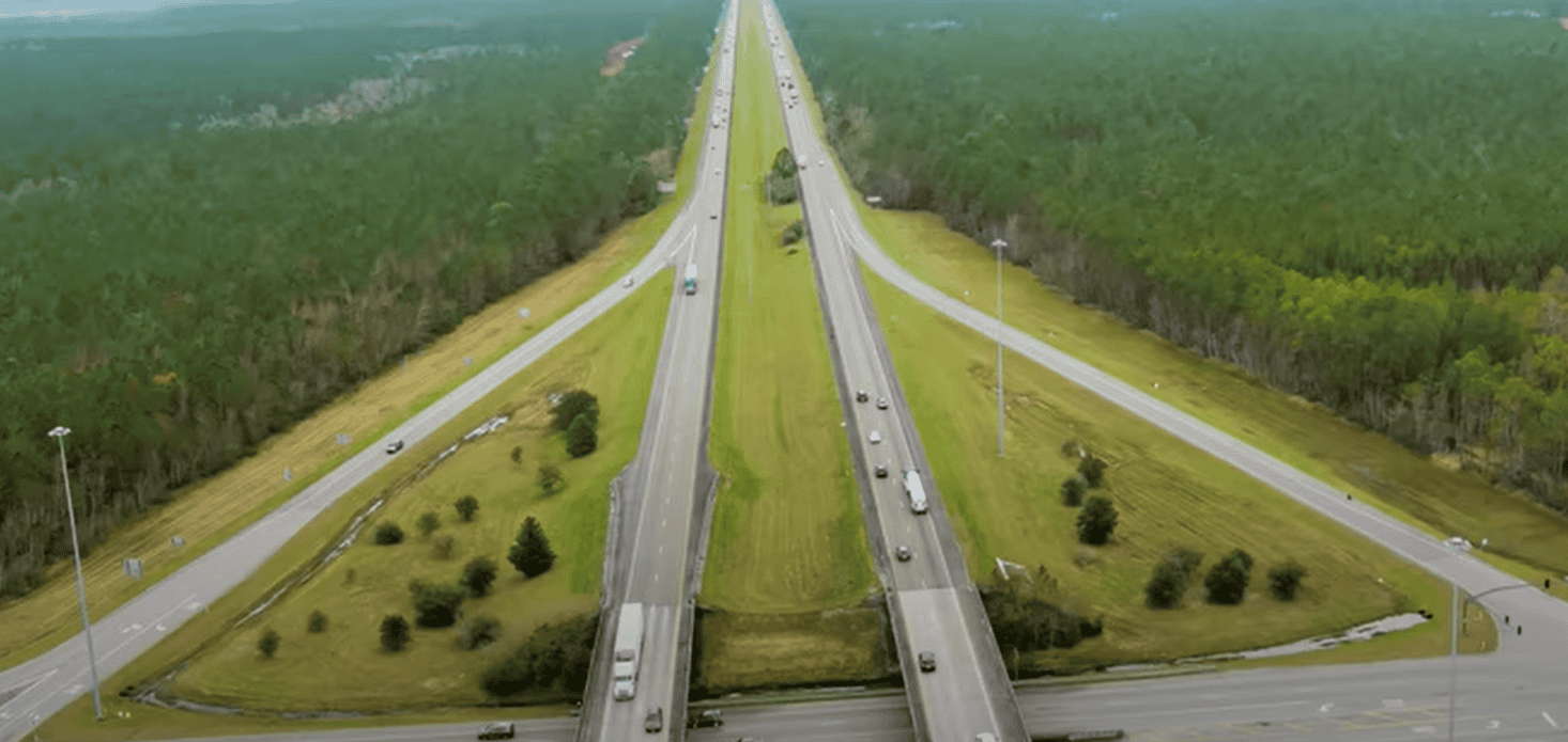 interstate aerial view